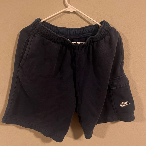 Nike Shorts Medium Nike Navy Blue Cotton Shorts Poshmark
